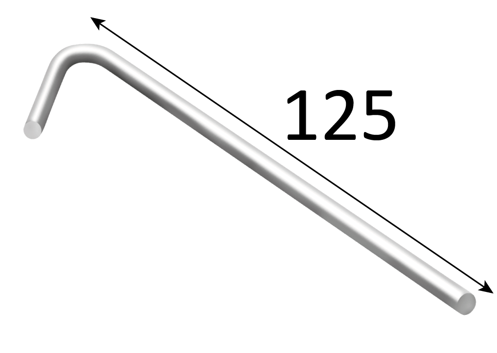 Drôt s hákom 125 mm